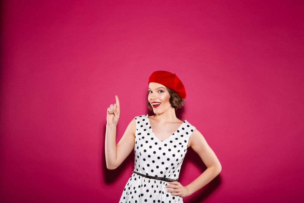 Polka Dot Dress with Beret
